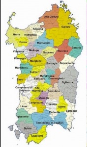 sardinienkarte mit regionen