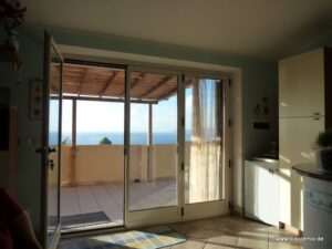 Landhaus Prammariscu, Meerblick vom Wohnraum
