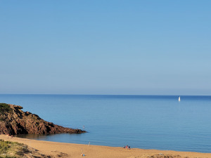 im Oktober in Porto Alabe am Meer