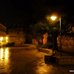 Im Regen bei Nacht in Cagliari