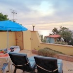 Ferienhaus in Sardinien, Abendstimmung in Laguna blu auf der Terasse
