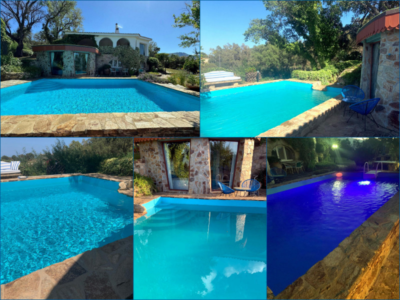 der wundervolle Pool liegt direkt vor der Schlafzimmertür der Villa Sa Petra Ruja