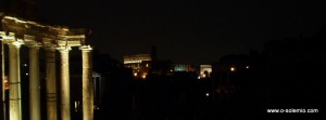 Forum Romanum, Rom bei Nacht