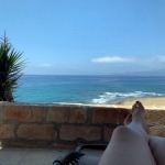 auf der Terrasse von Fischerhaus Domenica, Porto Alabe