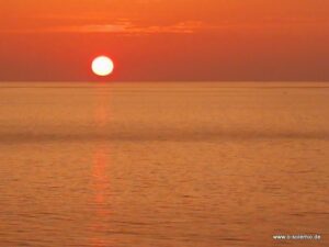Sonnenuntergang am Strand von Porto Alabe