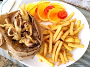 Köstlichkeiten aus dem Ristorante, Porto Alabe, am Meer