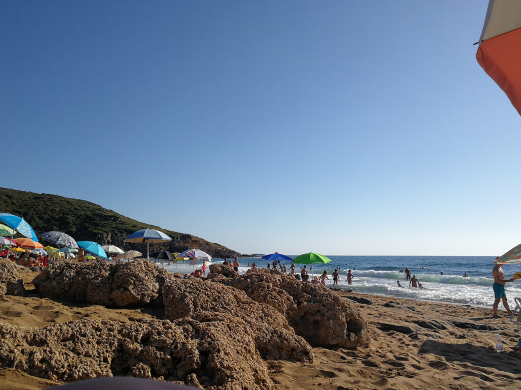 Ferragosto in Porto Alabe am Strand Ferragosto in Porto Alabe am Strand