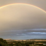 Wetter in Sardinien. Regenbogen