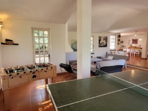Kicker und Tischtennisplatte