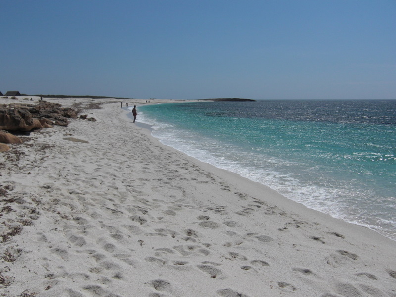 Is Arutas, bei Oristano, Westkueste Sardinien Blaue Flaggen