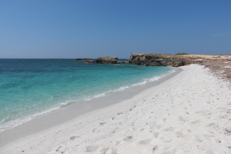 Is Arutas, bei Oristano, Westkueste Sardinien Blaue Flaggen