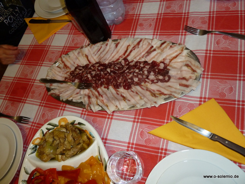 Panccetta und Salmi, hausgemacht hirtenessen